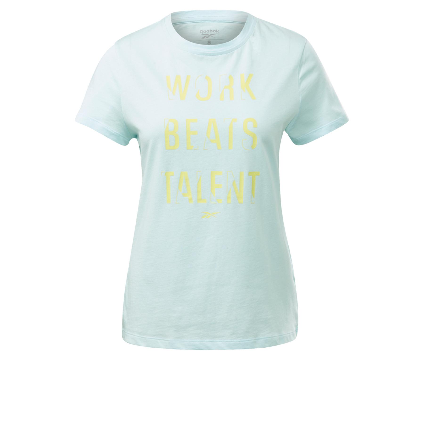 Women's T-shirt Reebok Work Beats Talent Graphic