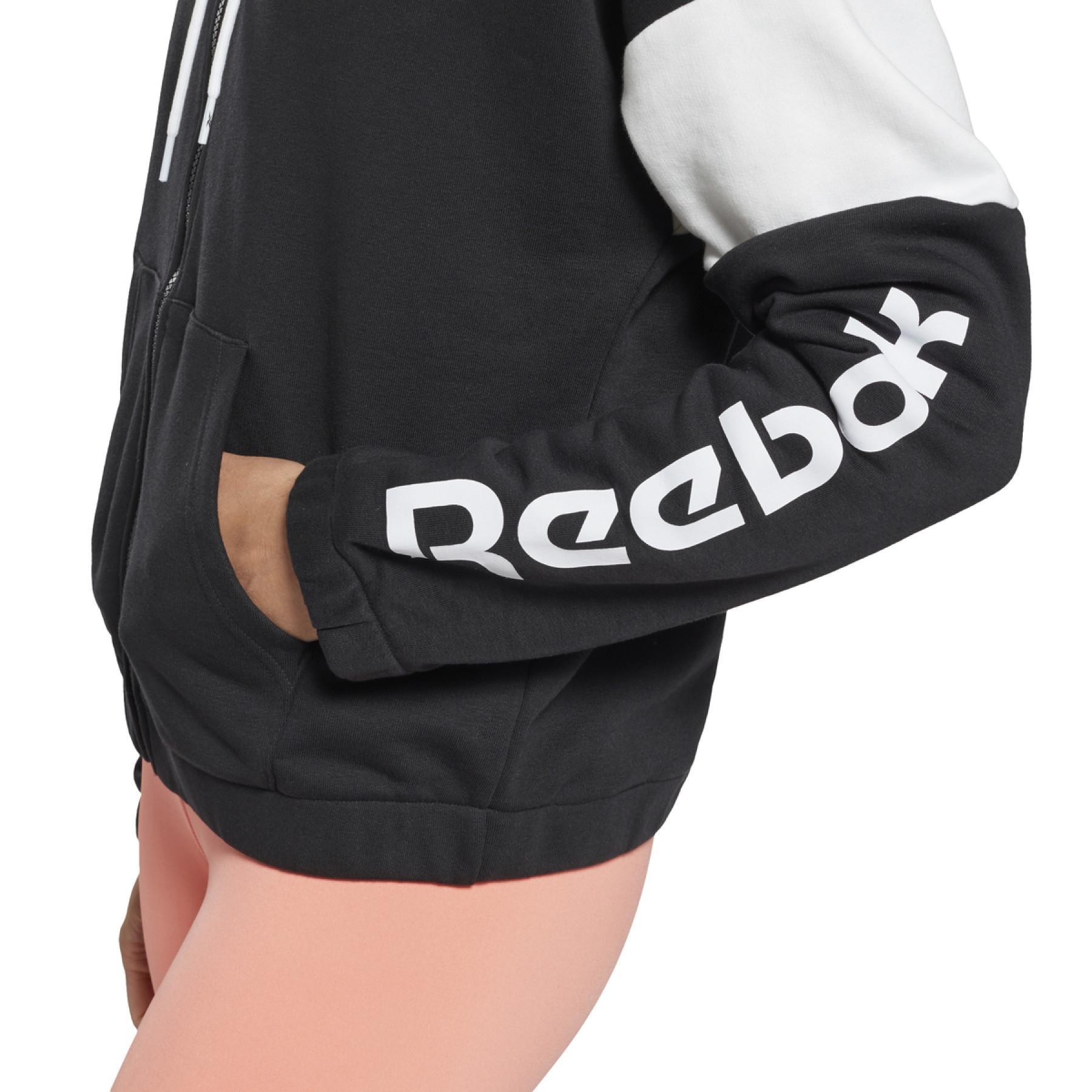 Women's hooded sweatshirt Reebok Linear Logo French Terry Zip-Up