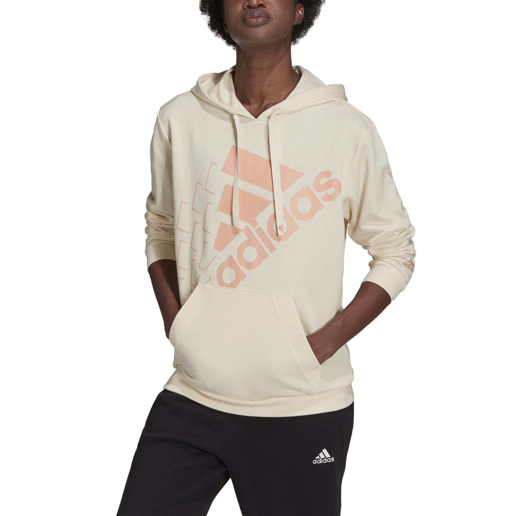Sweatshirt woman adidas Brand Love Slanted Logo Relaxed