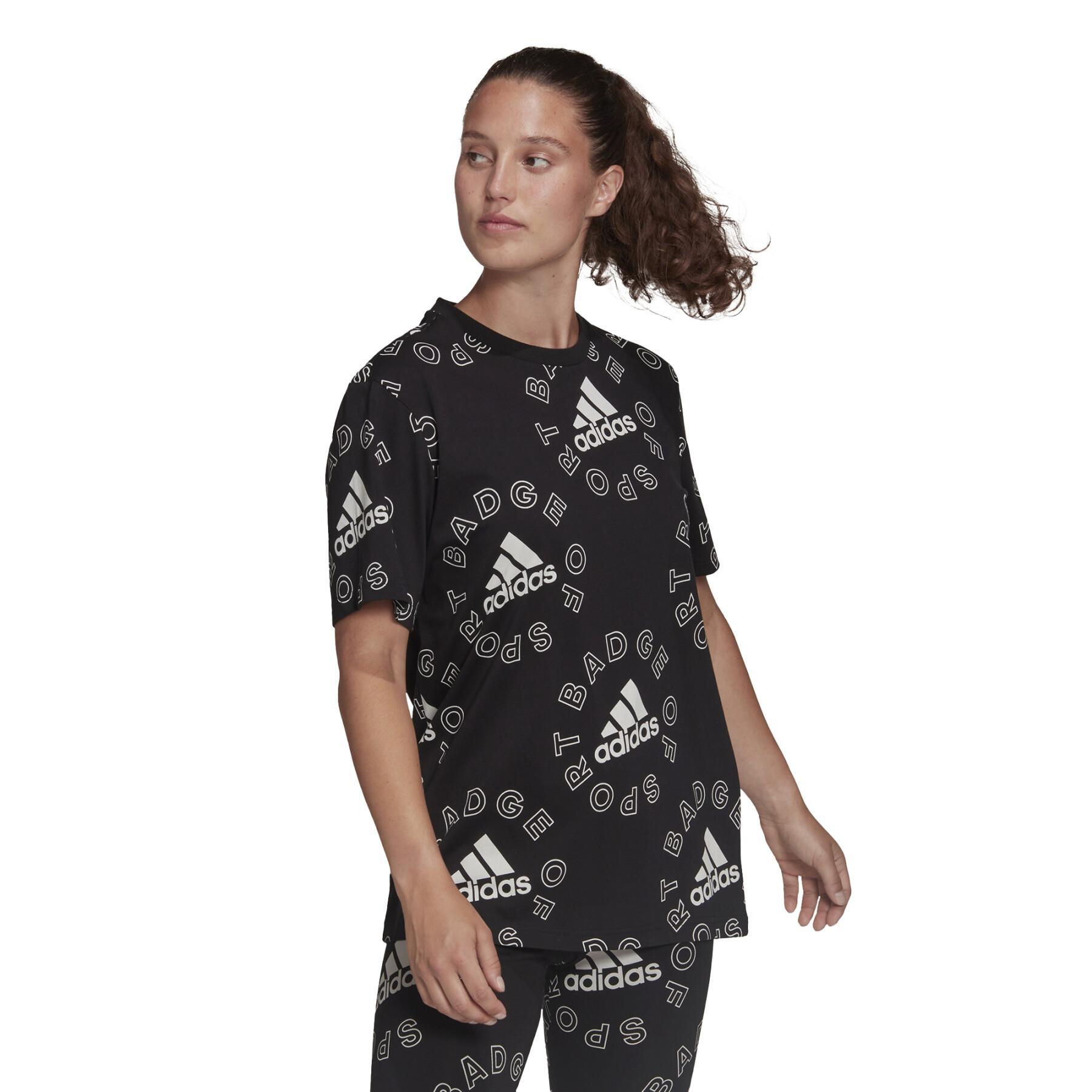 Women's T-shirt adidas Essentials Logo Allover Print