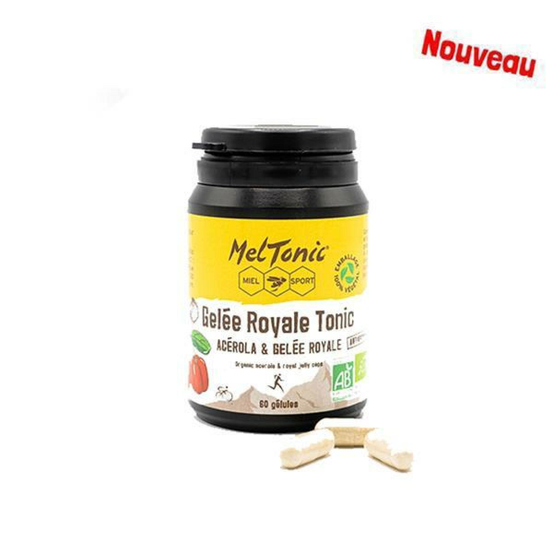 Box of 60 capsules organic food supplement royal jelly Meltonic