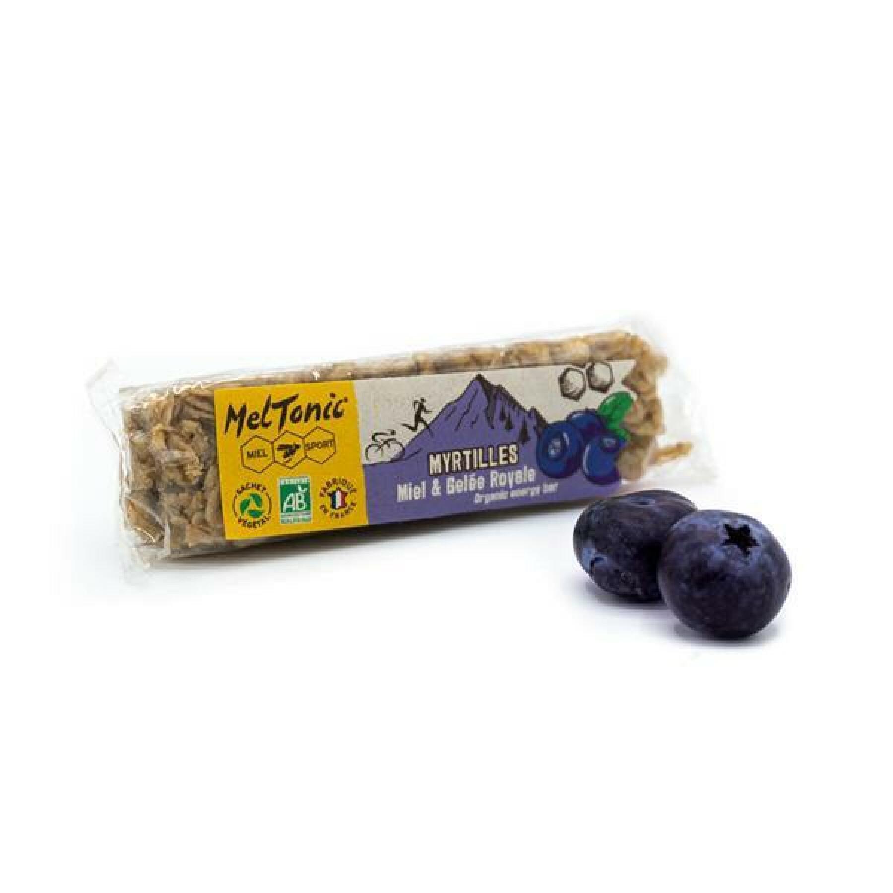 Box of 20 organic cereal nutrition bars blueberries & hazelnuts Meltonic 30 g