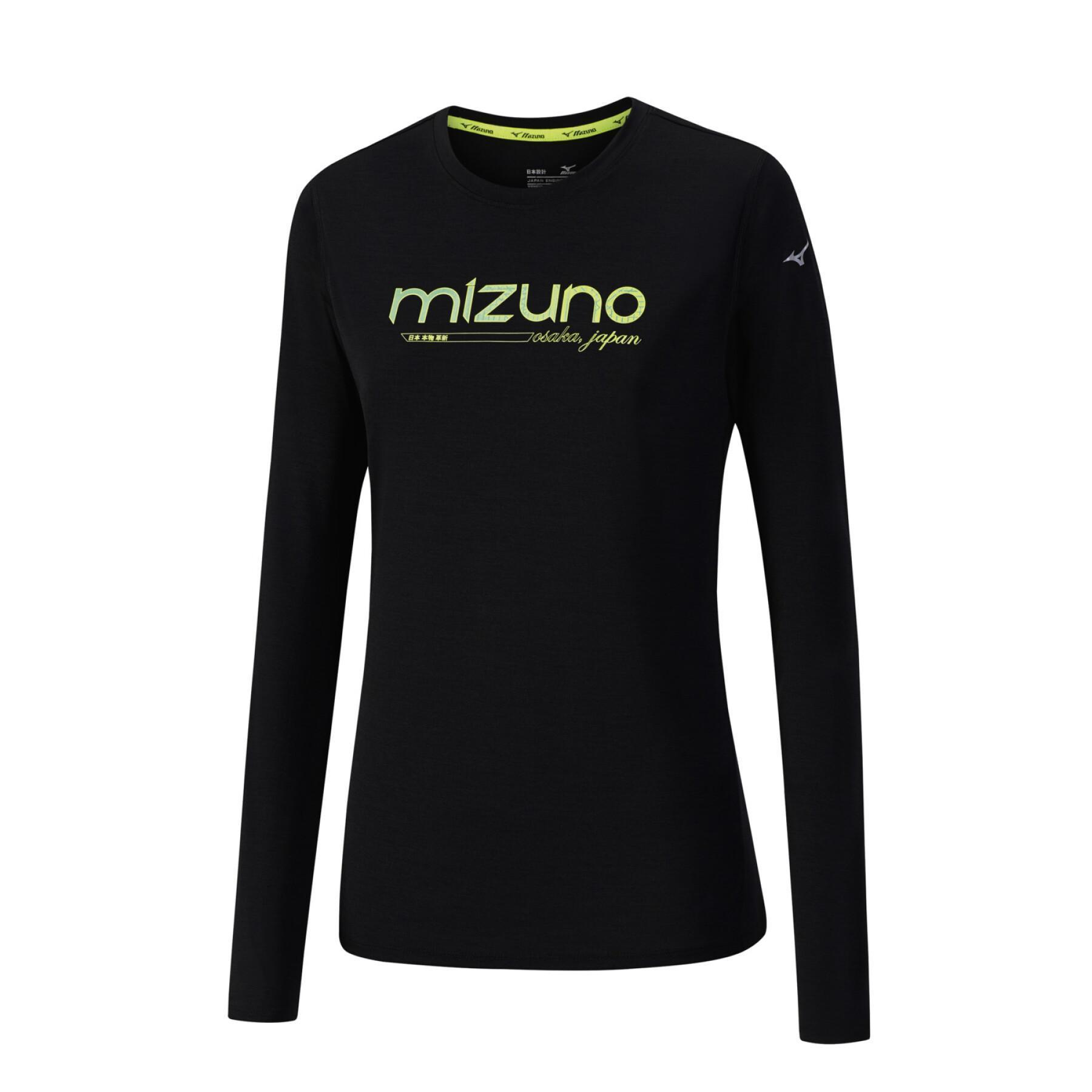 Women's long sleeve T-shirt Mizuno impulse core graphic ls