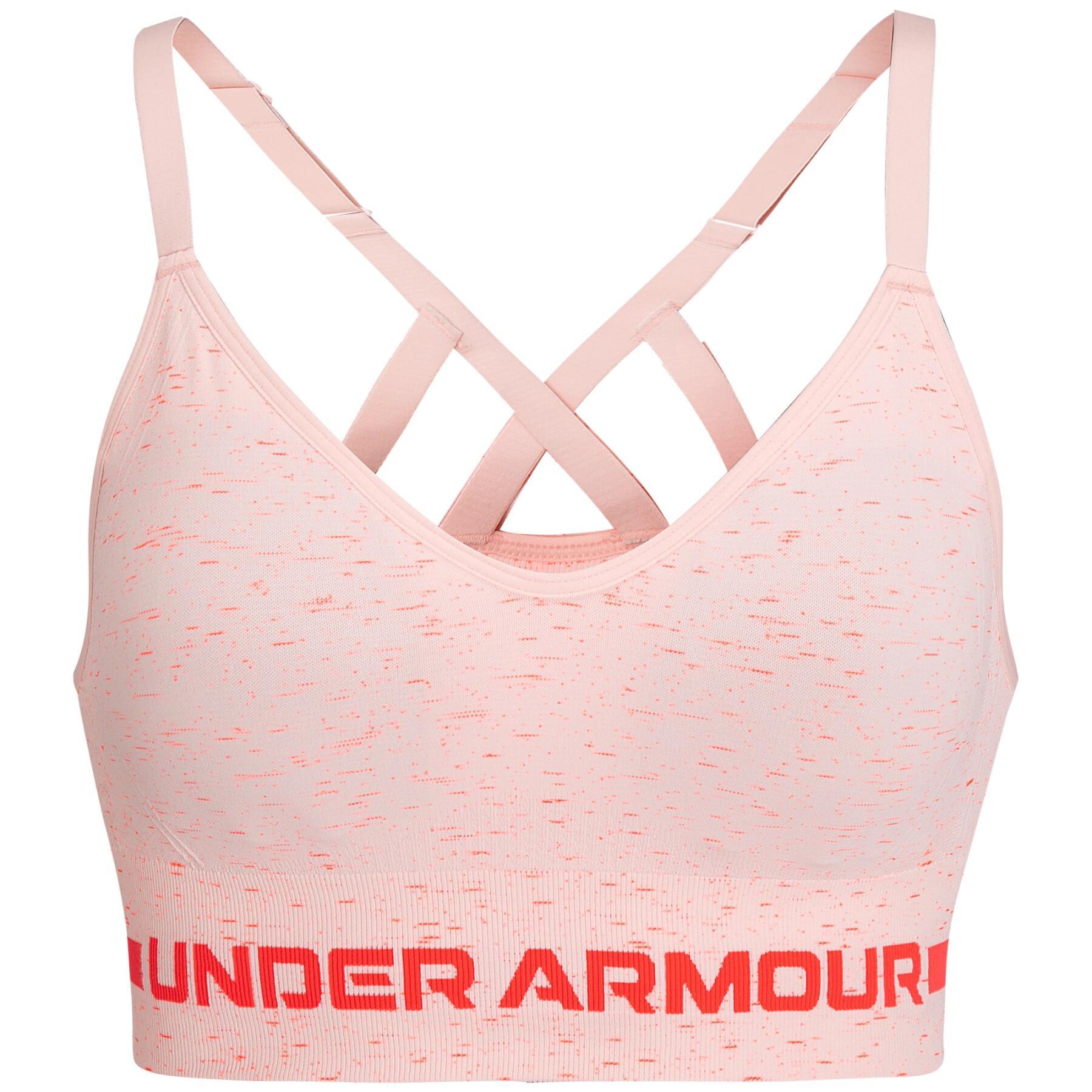 Women's light support sports bra Under Armour Seamless Long Heather