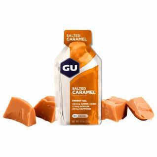 Box of 24 energy gels - salted butter caramel Gu Energy