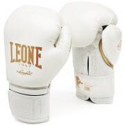 Black and white boxing gloves Leone 12 oz